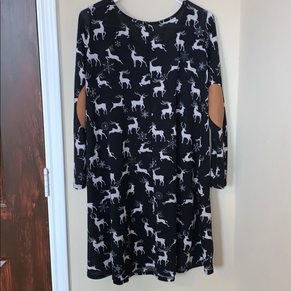Lilypad Reindeer Boutique Dress, Large - Picture 2 of 4